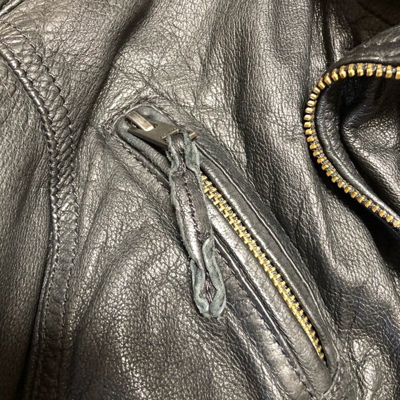💫Sold💫ALLSAINTS Spitalfields Belvedere Leather Jacket, US size 4, Retail $560 - Picture 4 of 10